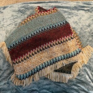 Modcloth Multicolor Zigzag Poncho